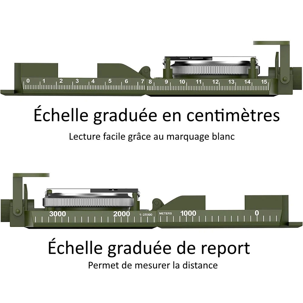 Boussole Militaire de Haute Précision – Étanche et Multifonction