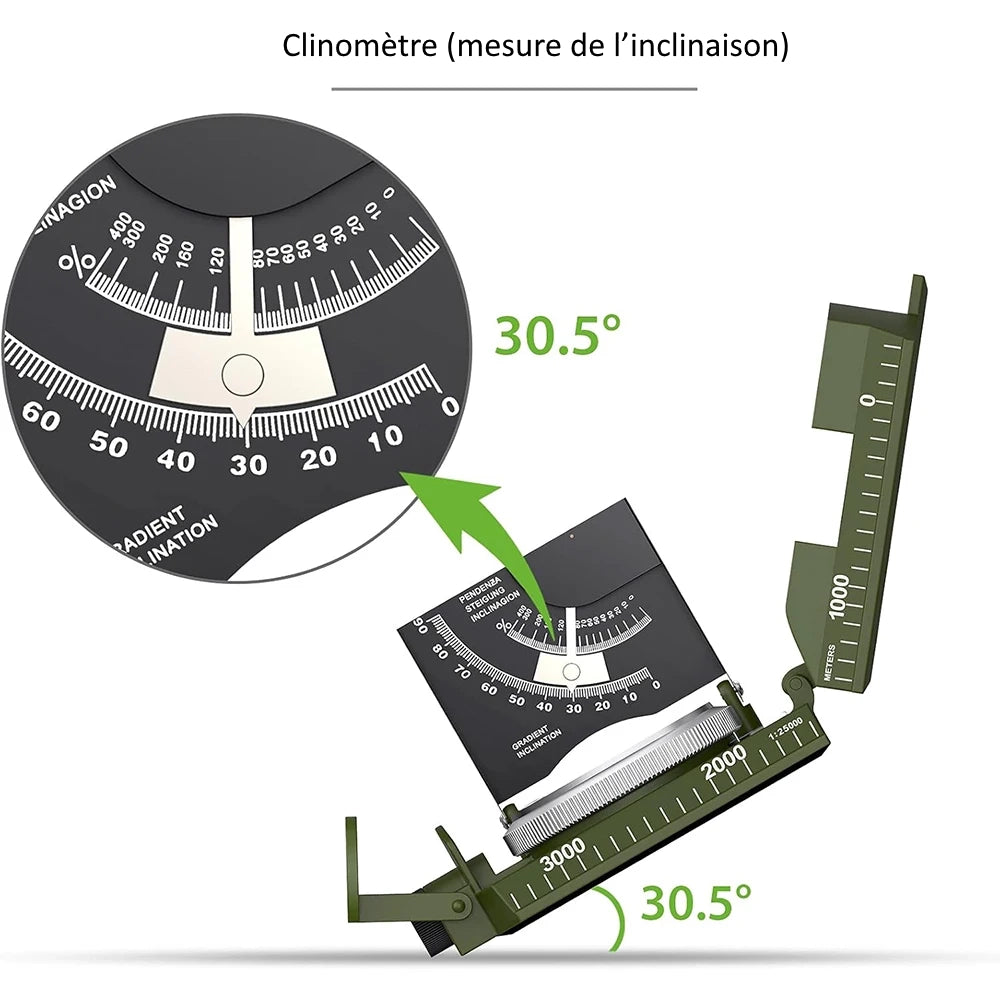 Boussole Militaire de Haute Précision – Étanche et Multifonction
