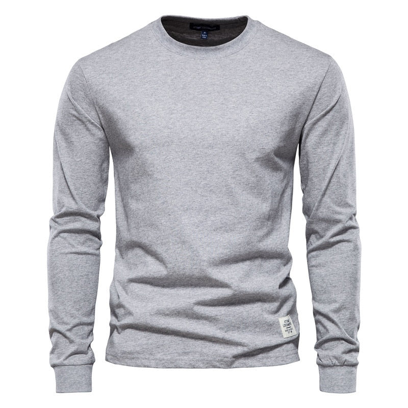 T-Shirt Militaire à Manches Longues Gris