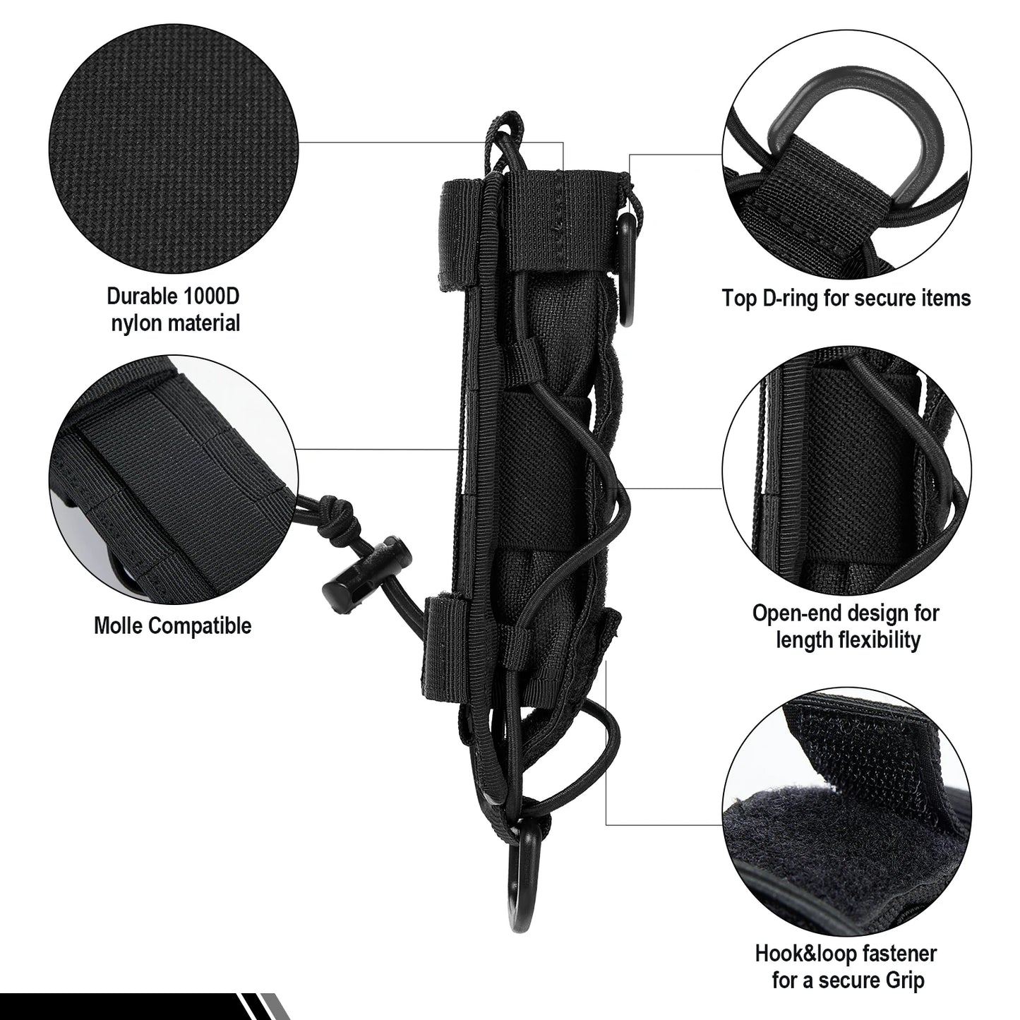 Étui de Lampe Torche Multi 1000D Nylon