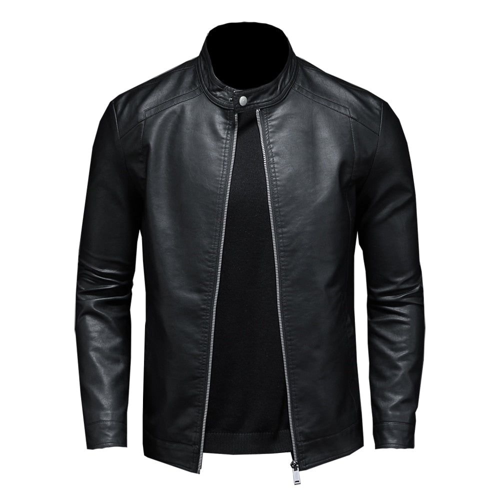 Veste en Cuir PU Noir