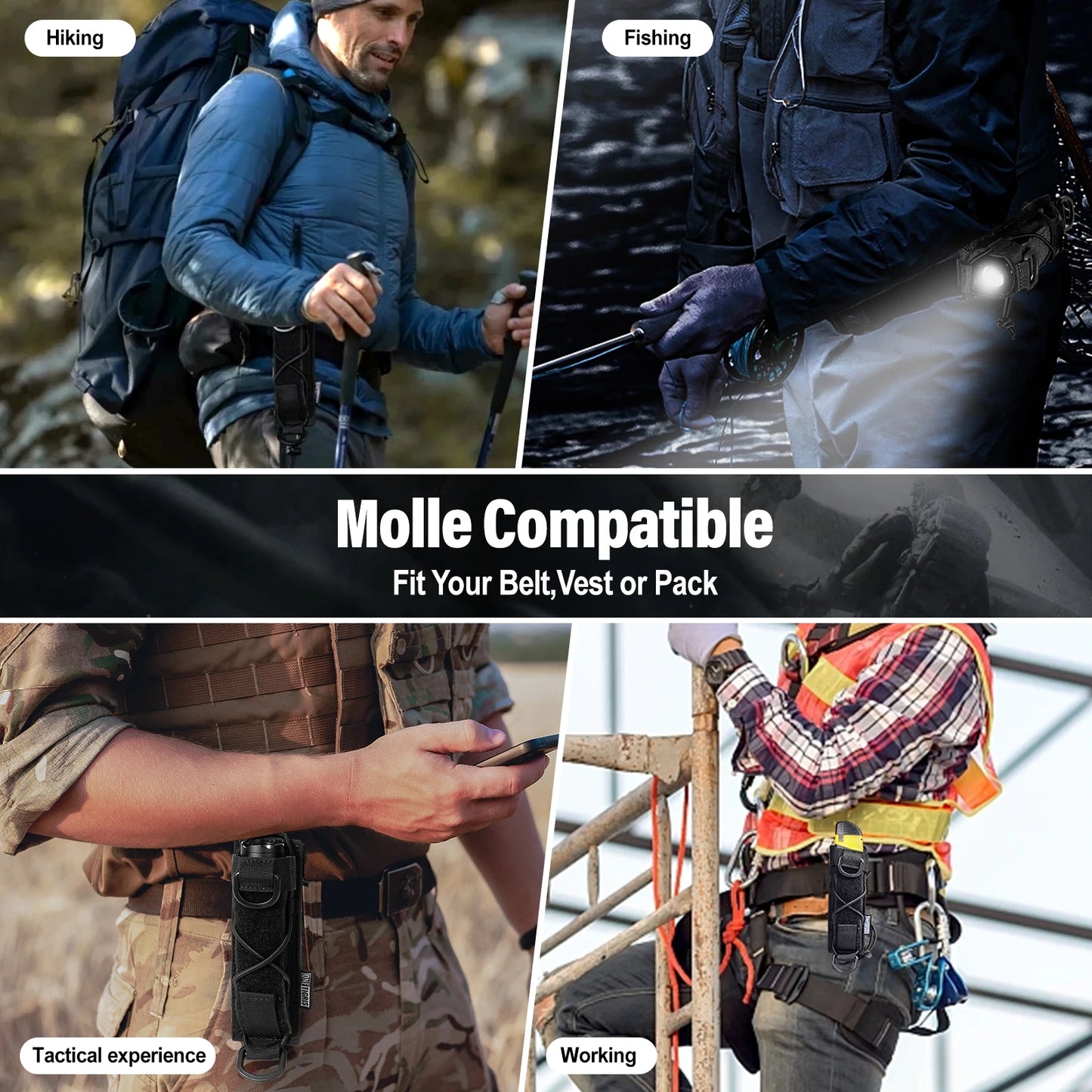 Étui de Lampe Torche Multi 1000D Nylon