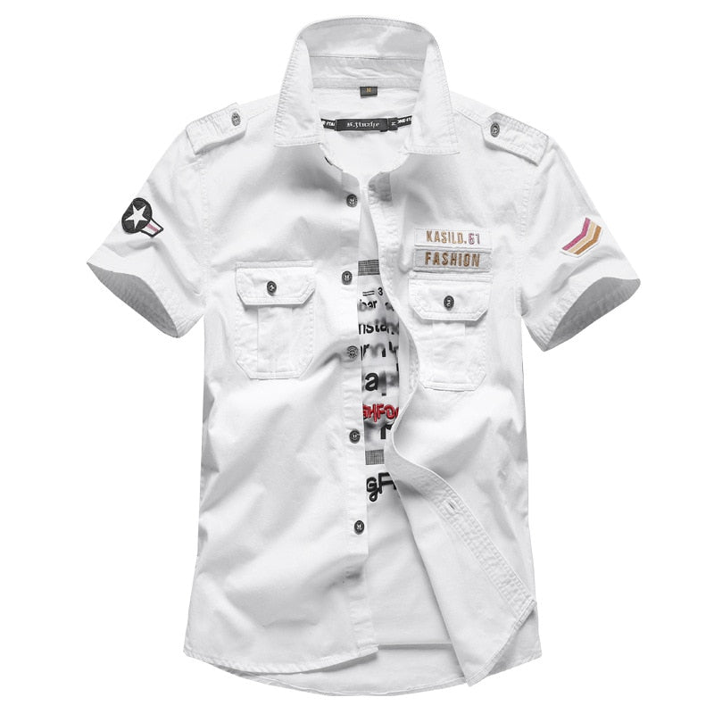 Chemise Coton Militaire Homme