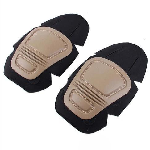 Paire de genouillères TPU tactique Marron genouillères protection coque CB coyote brown pour pantalon G3 militaire homme femme Airsoft