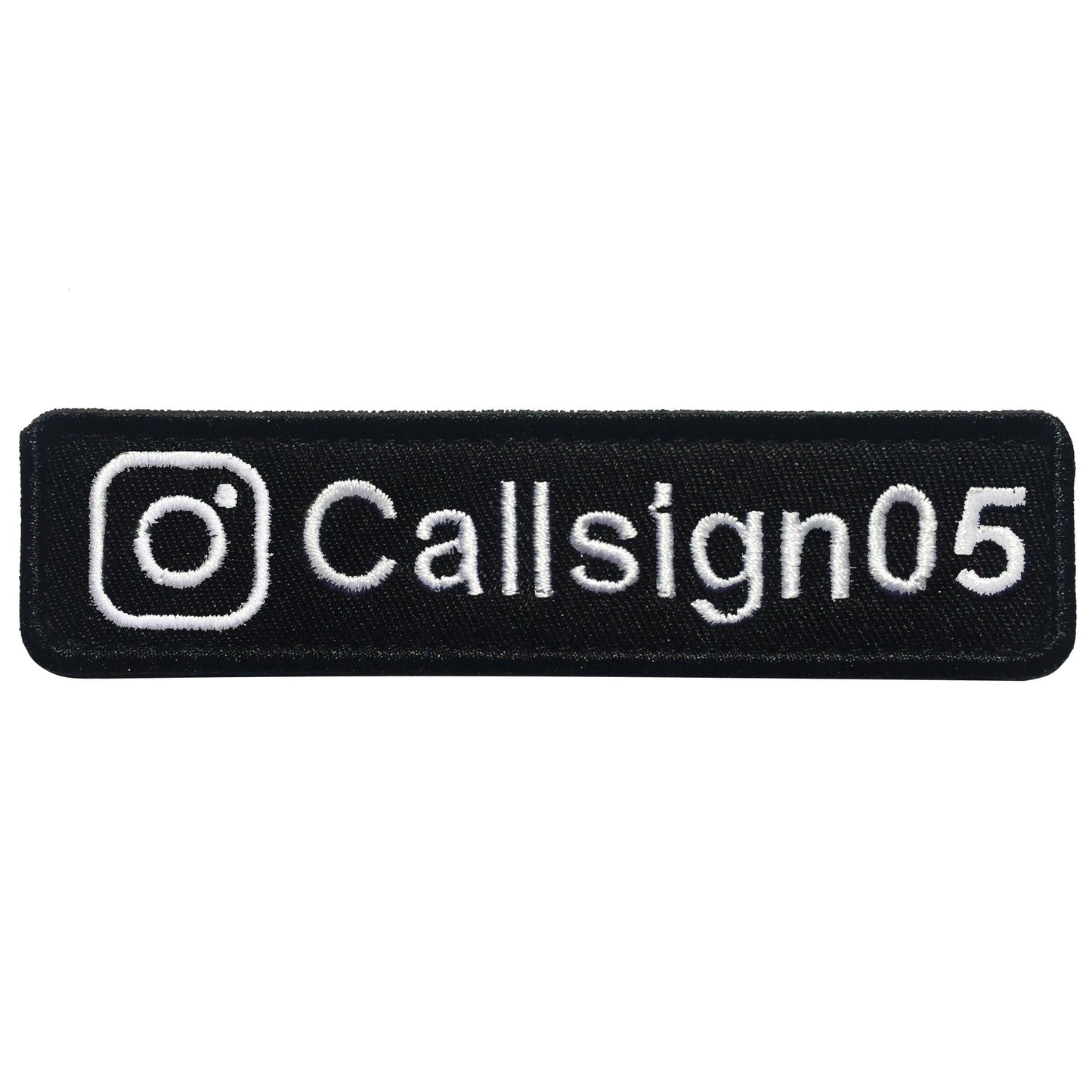 Patch brodé personnalisé Airsoft avec logo Instagram blanc patch militaire patch tactique brodé personnalisable Airsoft
