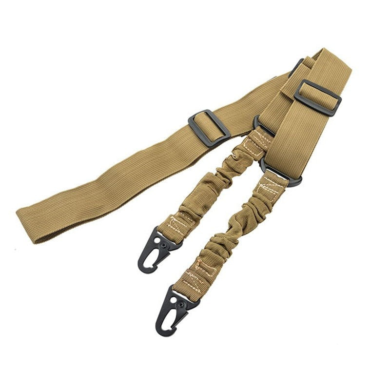 Sangle 2 PointsCB coyote brown marron foncé Tactique Ajustable Militaire Airsoft Nylon