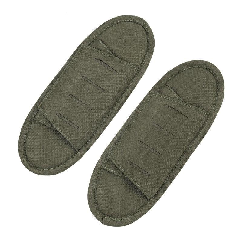 Paire d'Épaulettes RG pour Gilet Tactique Militaire rembourrées mousse pour épaule ranger green vert foncé Airsoft