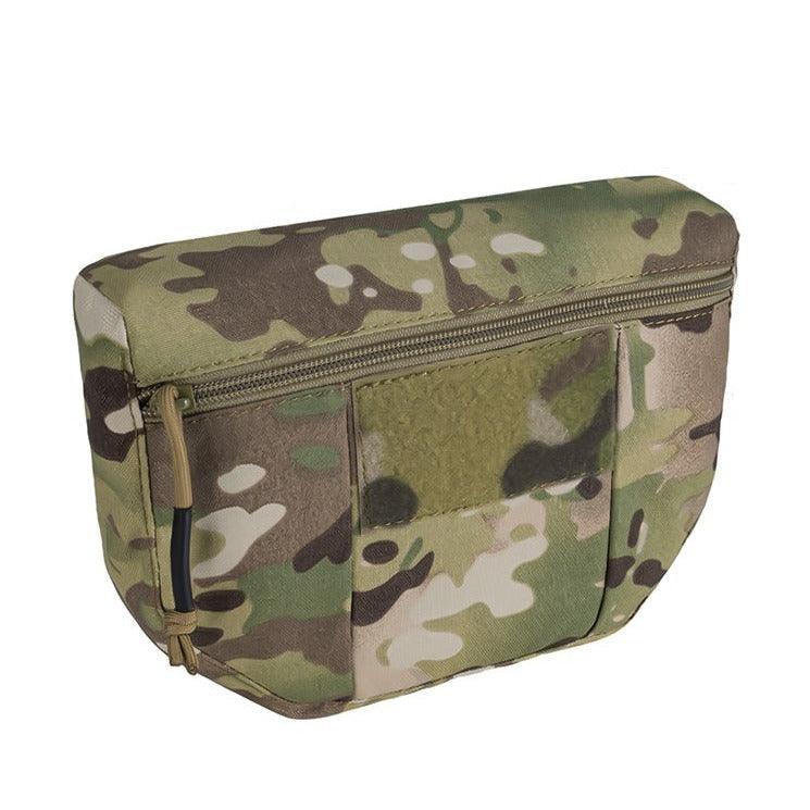 Pochette basculante MC multicam pochette tactique velcro poche à zip velcro trousse abdominale militaire 500D Airsoft drop down pouch