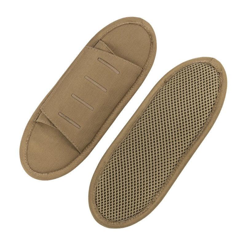 Paire d'Épaulettes CB pour Gilet Tactique Militaire rembourrées mousse pour épaule coyote brown marron foncé Airsoft