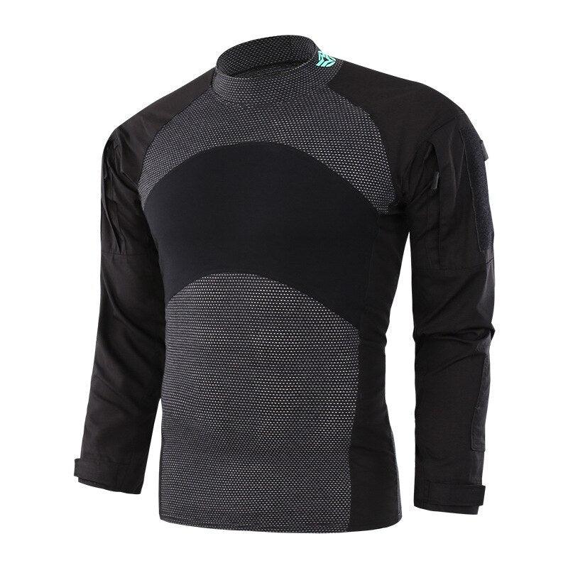 Combat shirt de combat Noir coton esdy tactique homme femme Airsoft