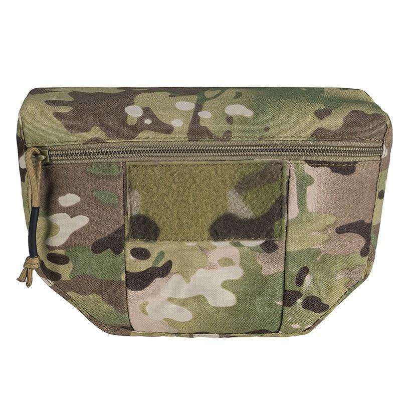 Pochette basculante MC multicam pochette tactique velcro poche à zip velcro trousse abdominale militaire 500D Airsoft drop down pouch