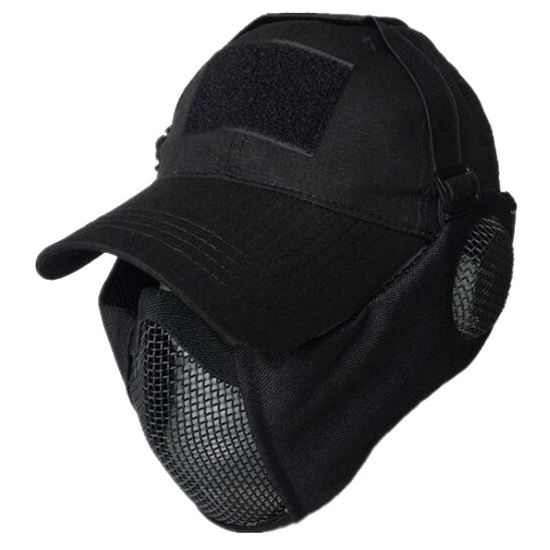 Casquette et Stalker Noir masque protection maille et protection oreille 800 FPS masque protection bouche airsoft rembourré protection tactique homme femme accessoire bas visage Airsoft, Ubas