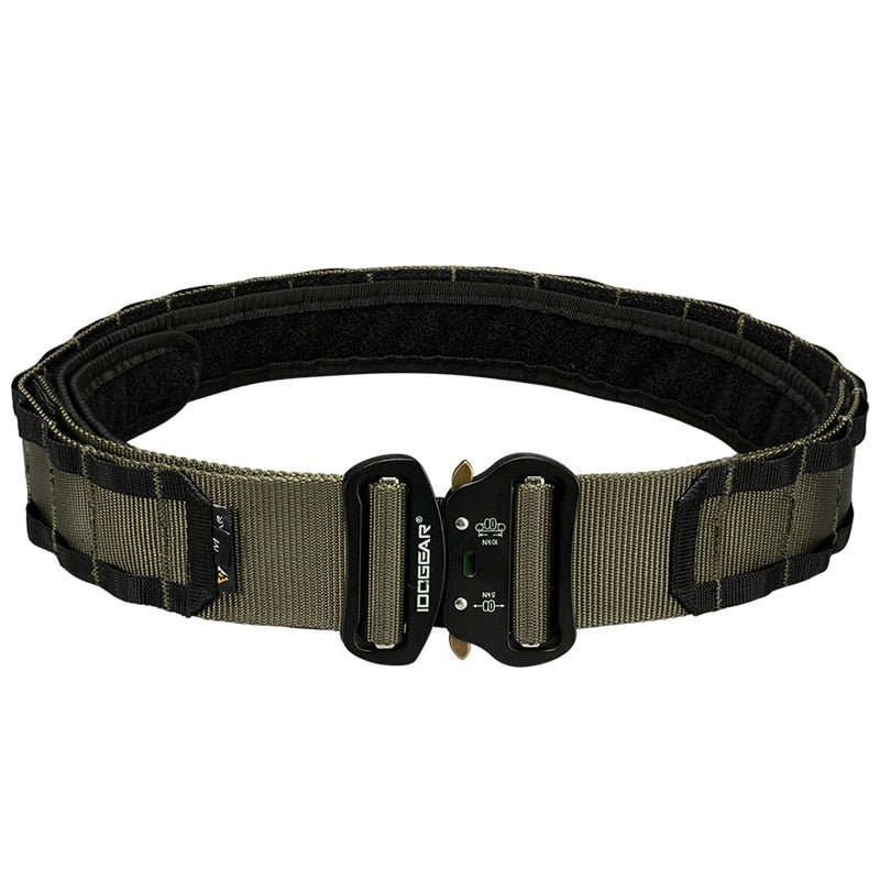 Ceinturon Cobra Ceinture Tactique RG MOLLE ranger green combat airsoft avec sous ceinturon noir militaire homme femme détachement rapide belt battlebelt équipement accessoire vert foncé Airsoft