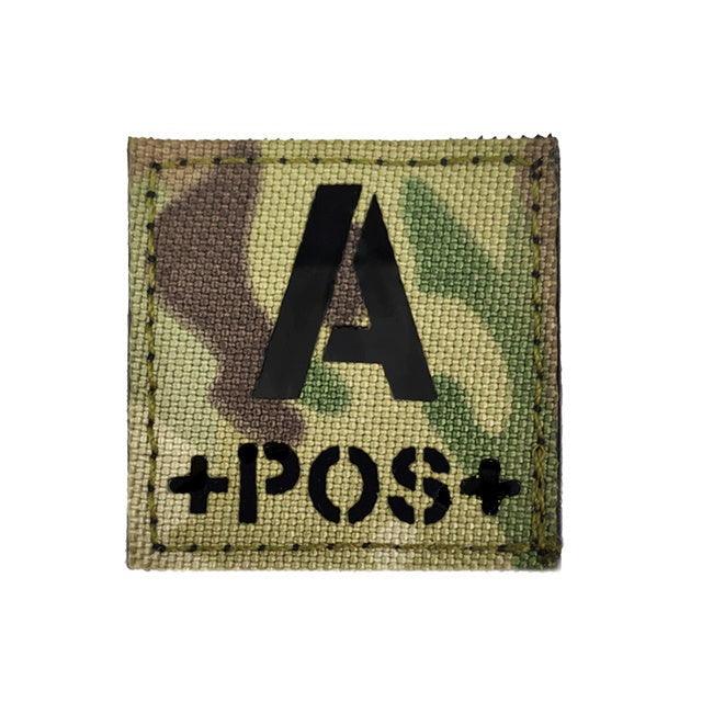 Insigne groupe sanguin A+ Positif MC multicam airsoft Velcro laser militaire