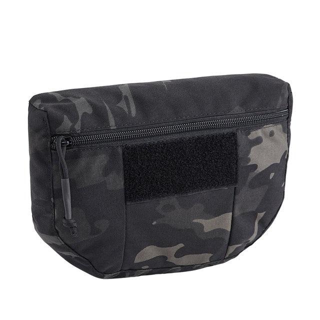 Pochette basculante MCBK multicam black pochette tactique velcro poche à zip velcro trousse abdominale militaire 500D Airsoft drop down pouch
