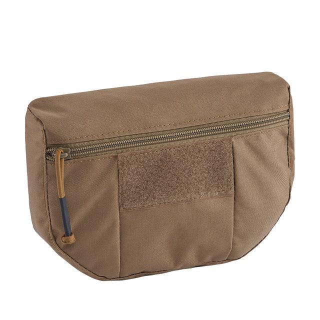 Pochette basculante CB pochette tactique velcro poche à zip velcro trousse abdominale militaire Airsoft drop down coyote brown pouch