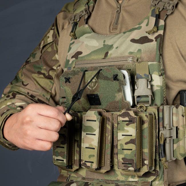 Panneau rabattable MOLLE pour téléphone - TOPTACPRO - SoftGun