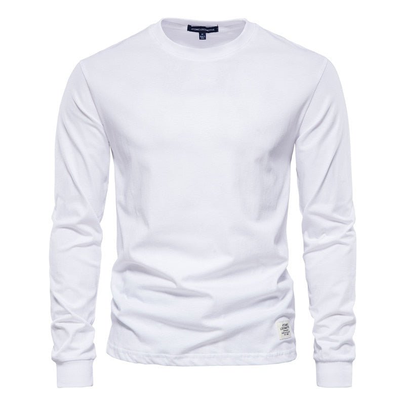 T-Shirt Militaire à Manches Longues Blanc