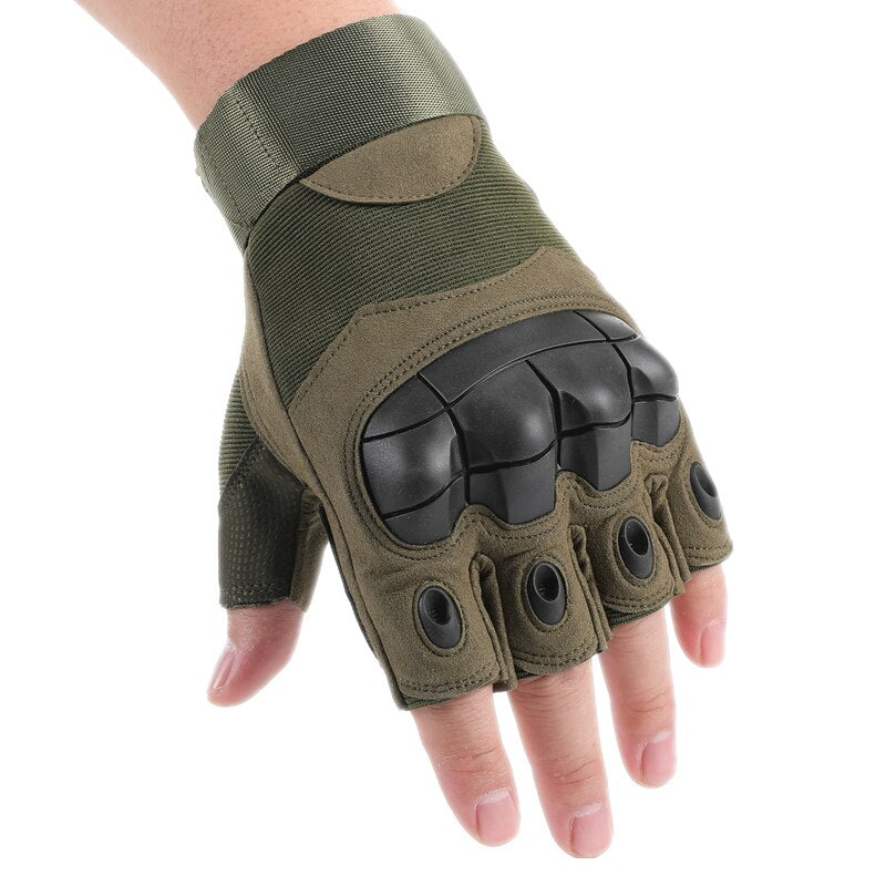 Gant Militaire Demi Doigt Kaki
