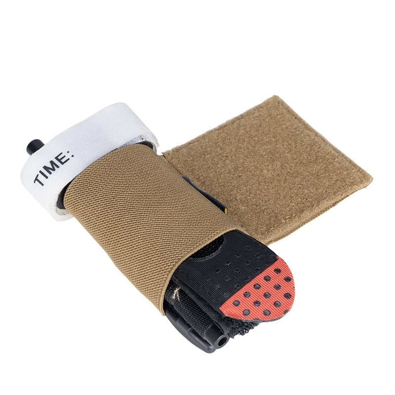 Porte Tourniquet CB coyote brown marron foncé Garrot (x2) CAT/ RMT/SOFT-T Tactique Etui Élastique Airsoft