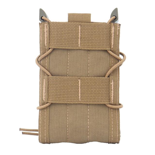 Porte chargeur 5.56 CB coyote brown marron foncé Rigide Airsoft Camouflage Nylon étui munitions tactique militaire