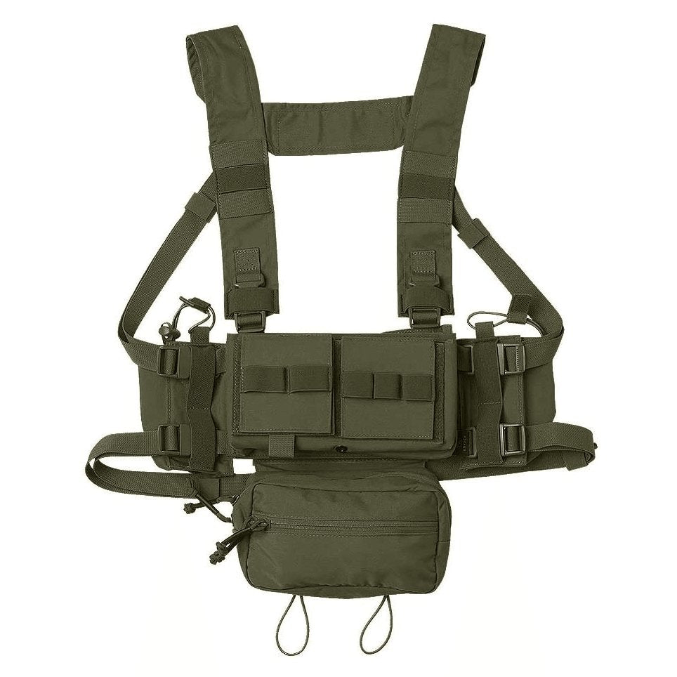 Chest Rig MK3 micro fight MK4 tactique complet militaire pour force de l'ordre AG army green vert foncé krydex chest rig de combat avec S.A.C.K modulable spiritus velcro Airsoft