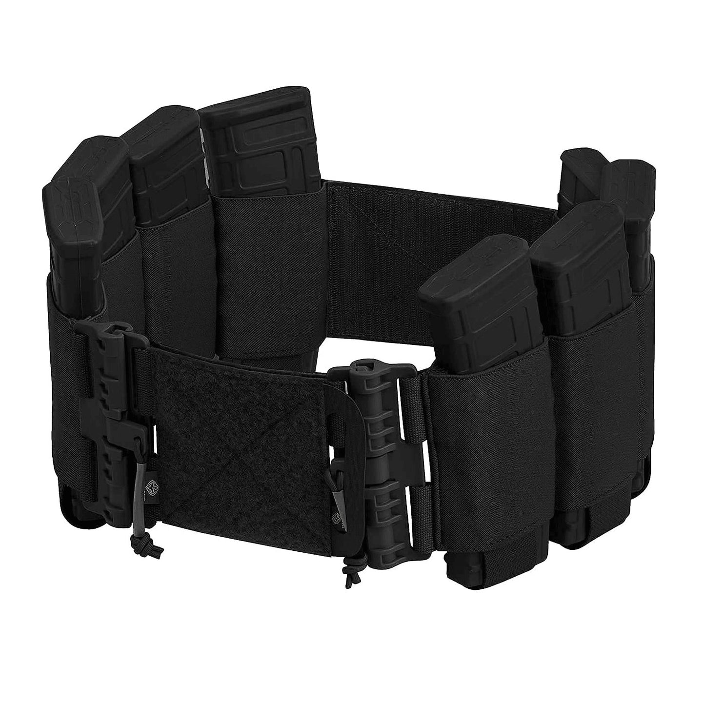 Cummerbund porte-chargeur Noir tactique militaire Cummerbund 2 en 1 pour gilet tactique de combat porte 8 chargeurs Krydex équipement Airsoft
