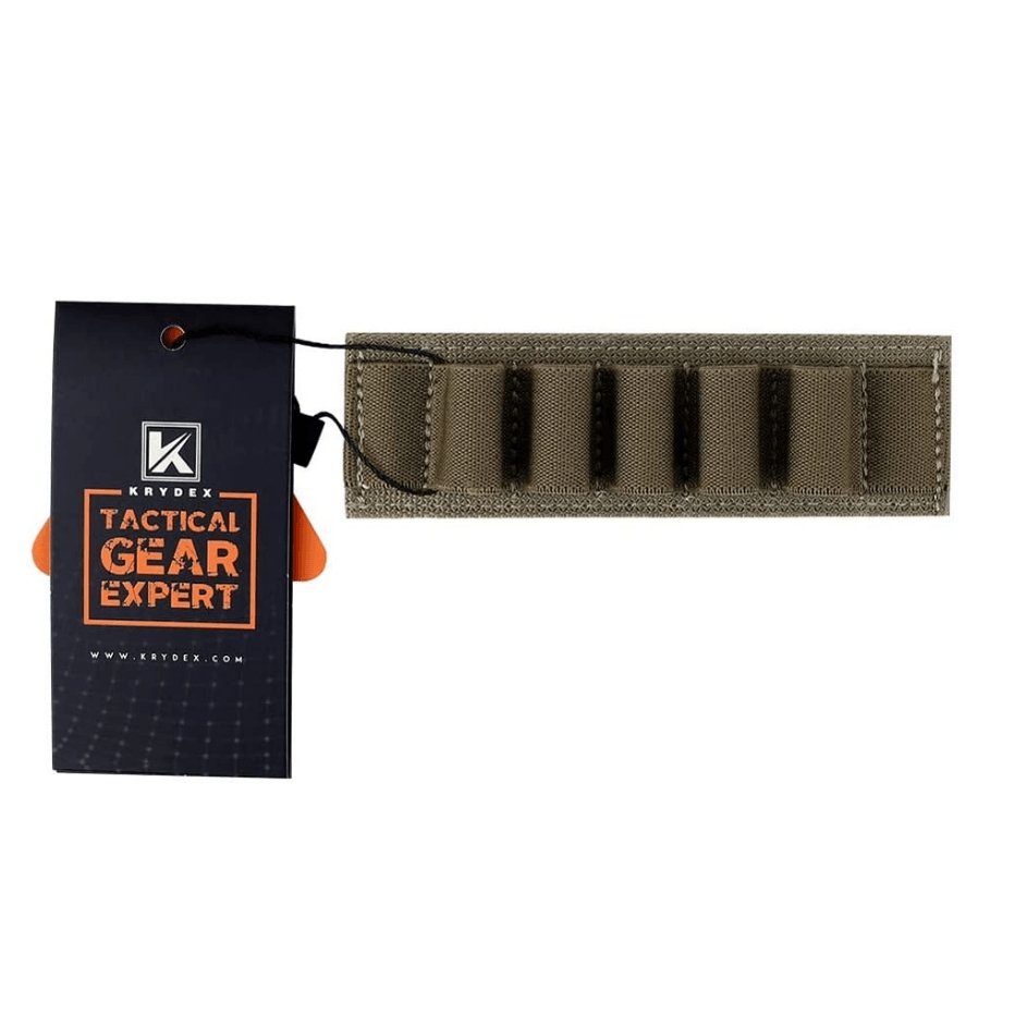Poche batteries étui piles tactique élastique CB marron foncé 7 emplacements militaire velcro stockage Airsoft