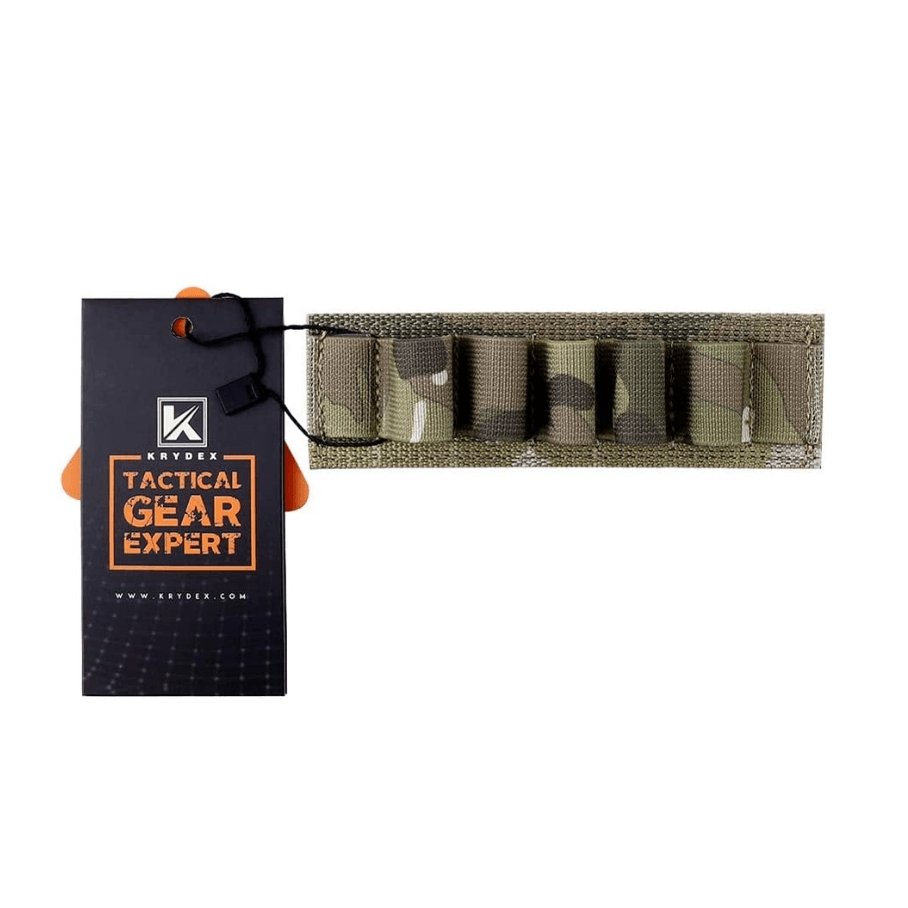 Poche batteries étui cartouches piles tactique élastique MC multicam camouflage 7 emplacements militaire Velcro stockage Airsoft