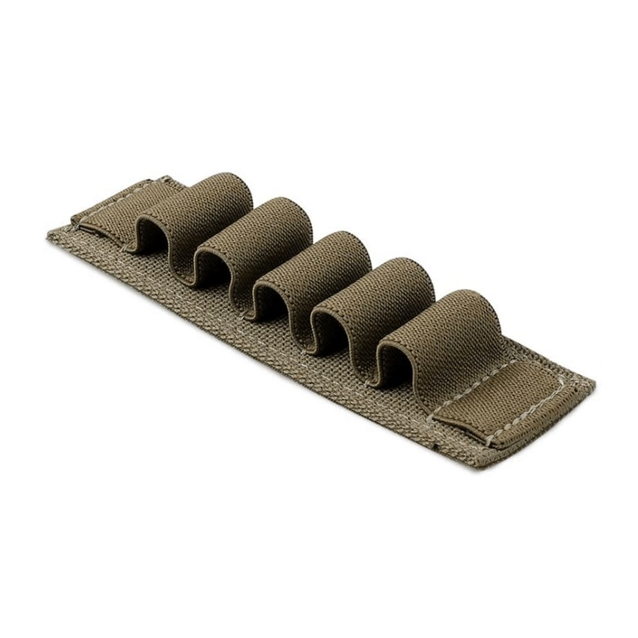 Poche batteries étui piles tactique élastique CB marron foncé 7 emplacements militaire velcro stockage Airsoft