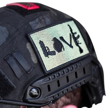 Patch brodé LOVE Airsoft j'aime l'airsoft i love airsoft velcro onetigris