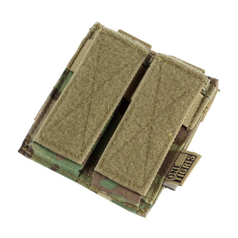 Porte chargeur molle MC camo camouflage double compartiments 9mm pistol pistolet gun glock double molle onetigris Airsoft