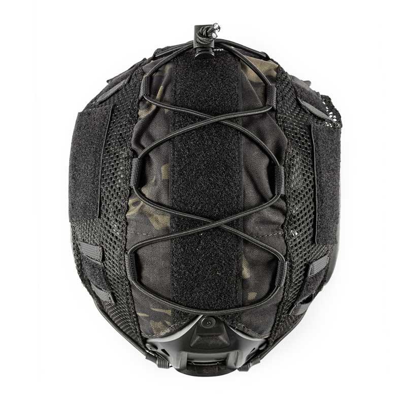 Couvre casque FAST PJ MCBK Multicam Black camouflage forêt housse de casque Airsoft avec Velcro pour casque militaire tactique homme et femme accessoire OneTigris helmet cover