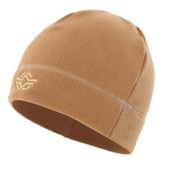 Bonnet chauffant Kaki Marron CB coyote Esdy tactique pour l'airsoft bonnet militaire polyester hiver froid homme femme bonnet simple accessoire Airsoft