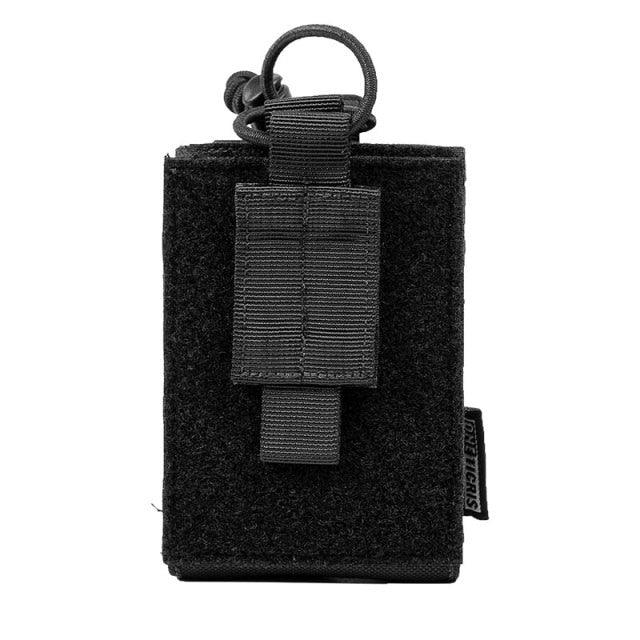 Poche MOLLE Talkie Walkie OneTigris poche radio communication poche Noir Velcro tactique militaire MOLLE Airsoft