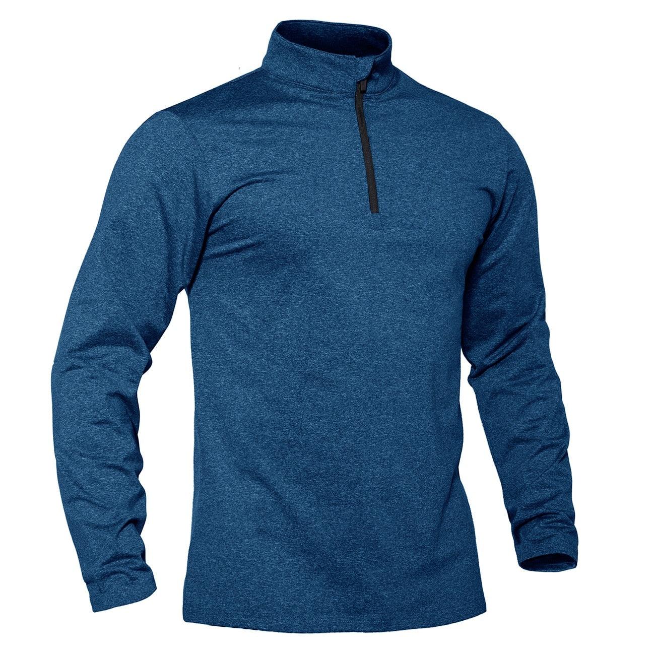 Pull thermique Polyester pull chaud bleu Pull zip zippé pour homme haut militaire tactique vêtement XS S M L XL XXL