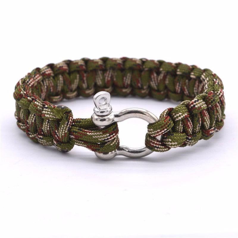 Bracelet paracorde attache manille argenté - SoftGun