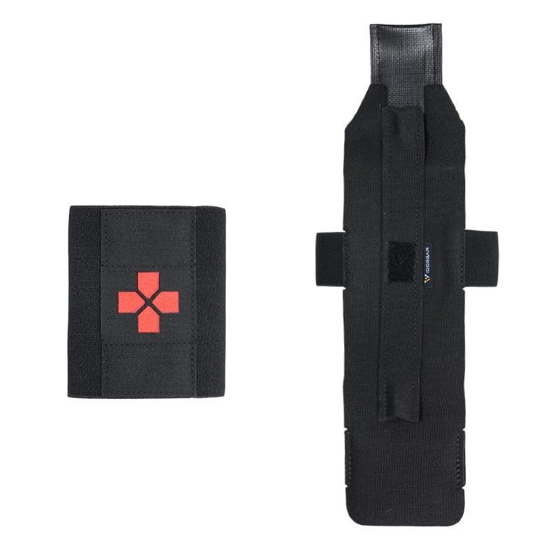 Poche medic micro trauma kit Noir MOLLE ouverture rapide poche stockage fournitures médical avec croix rouge équipement tactique militaire medic pouch Airsoft