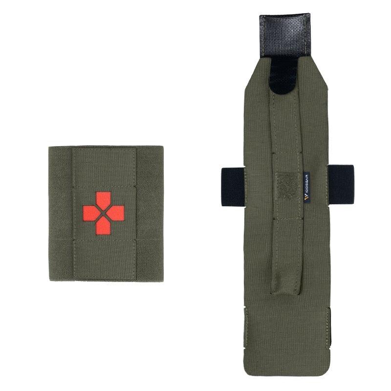 Poche medic micro trauma kit RG MOLLE Vert foncé Ranger Green ouverture rapide poche stockage fournitures médical avec croix rouge équipement tactique militaire medic pouch Airsoft