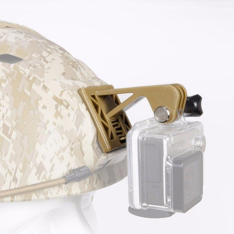 Support de caméra pour casque militaire support pour caméra embraquée GoPro inclinable pour filmer CB marron foncé Airsoft