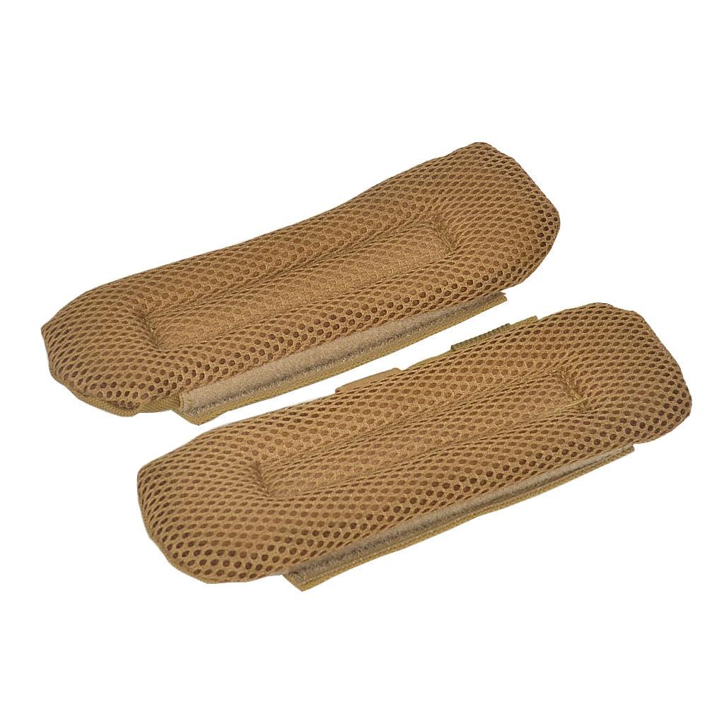 Épaulettes DE CB coyote marron foncé pour gilet tactique militaire Nylon mousse pour épaules gilet airsoft épaulières mousse Velcro camouflage Kit doux pour gilet de combat remplacement équipement Airsoft renfort épaules