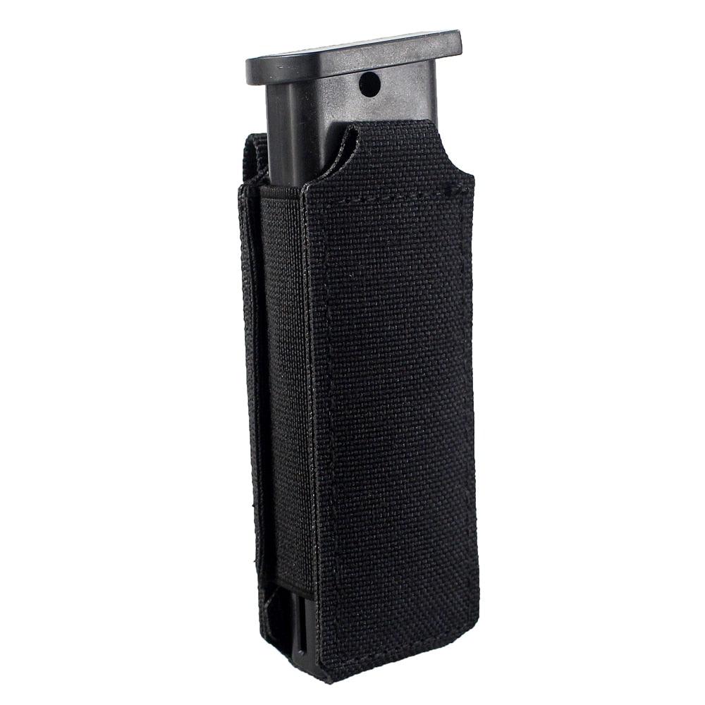 Porte chargeur 9mm MOLLE Noir poche chargeur tactique militaire Nylon Pistolet pour gilet Airsoft