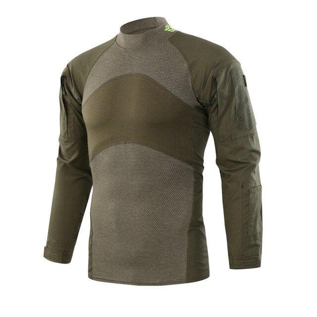 Combat shirt de combat AG coton vert esdy tactique homme femme Airsoft
