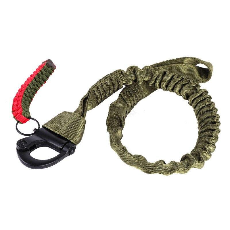 Sangle de sécurité escalade AG vert foncé avec boucle en fer sangle décorative bandoulière pour ceinturon militaire tactique sangle avec crochet réaliste accessoire airsoft élingue