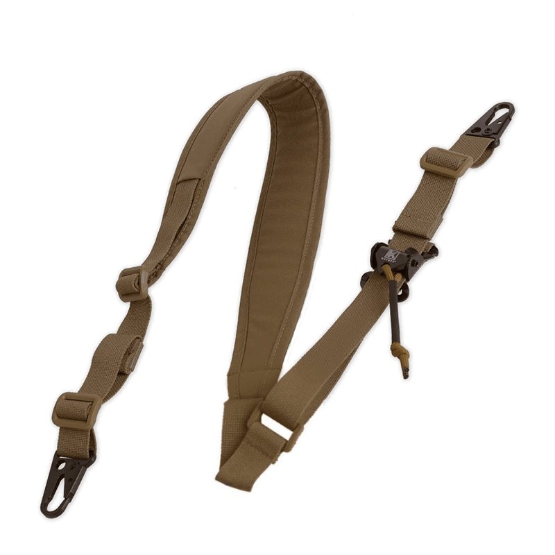 Sangle 2 points tactique épaule réglable ajustable réplique fusil CB coyote brown marron foncé militaire tactique AEG GBB élingue de combat Airsoft Tactique Strap