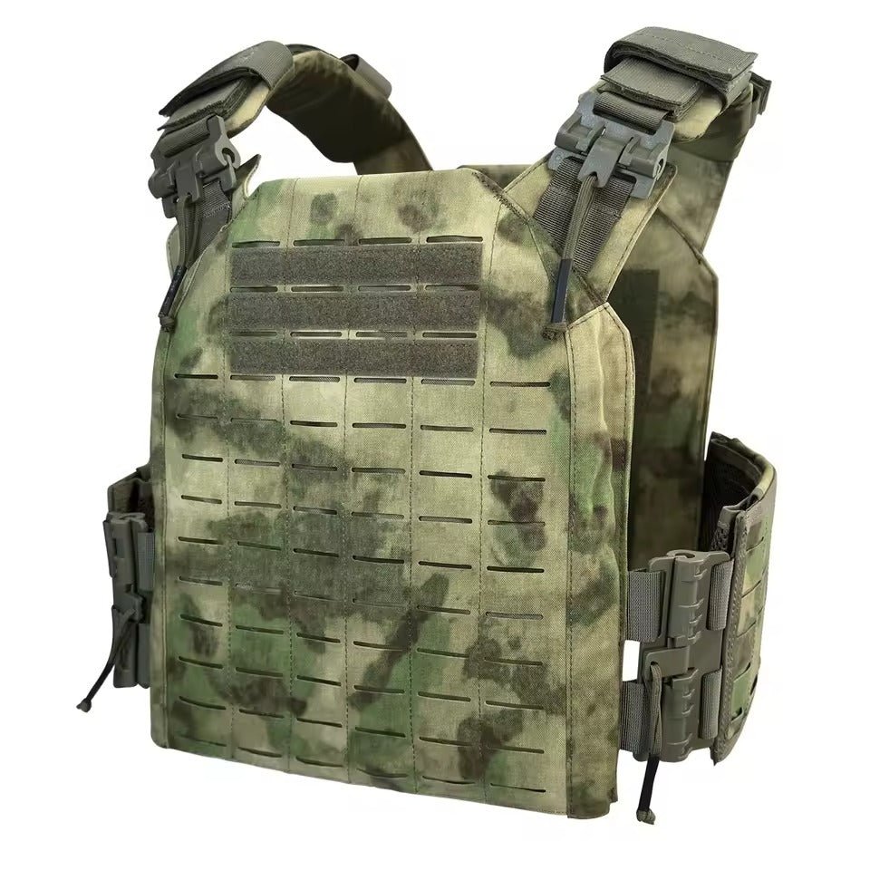 Gilet Tactique GOUX – Ajustable, Système MOLLE, Nylon Ignifuge, Avec 4 Plaques En Coton Perlé, Pour Airsoft Et Militaire