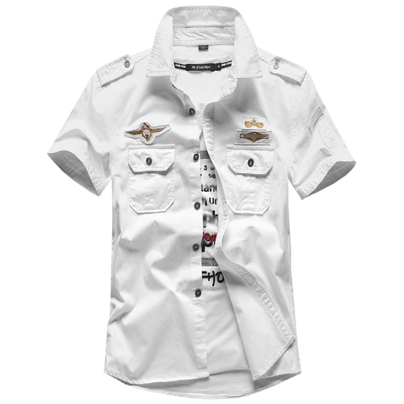 Chemise Blanche Militaire Homme