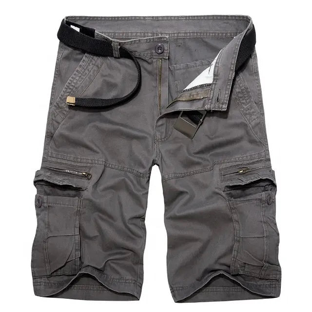 Short Militaire Gris Homme