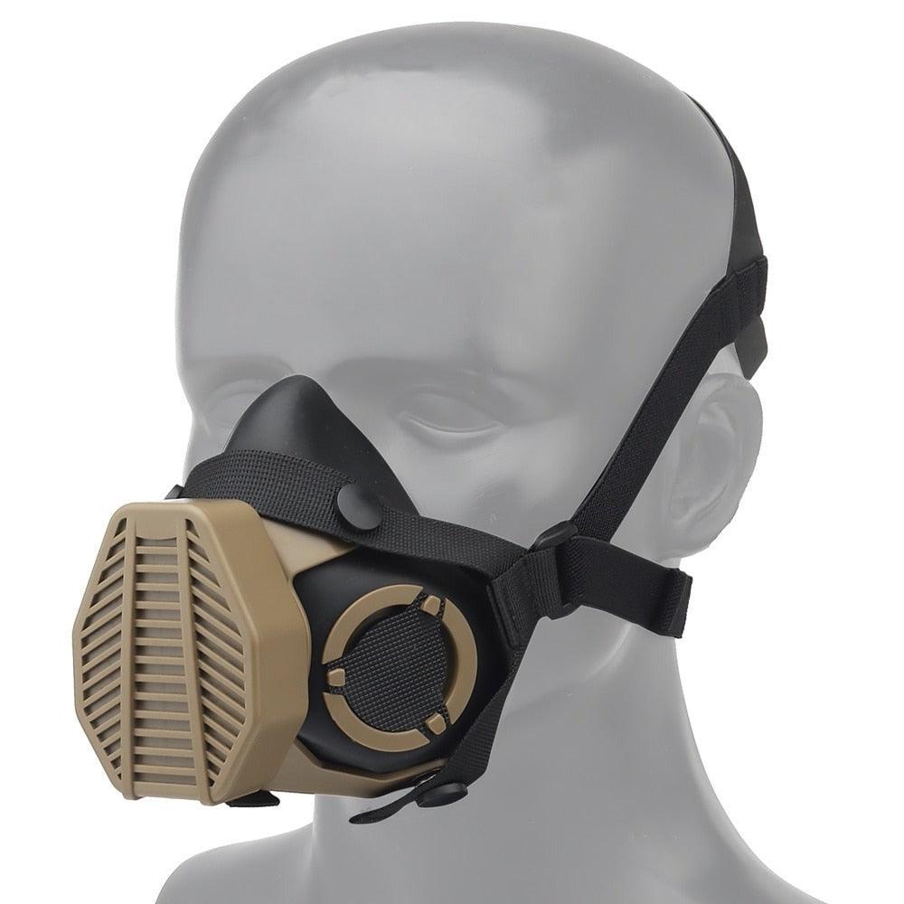 Masque Respiratoire ABS repro SOTR pas cher  tactique militaire pour l'Airsoft masque à gaz fantaisiste TAN marron avec filtre modulable OpsCore Reproduction ABS