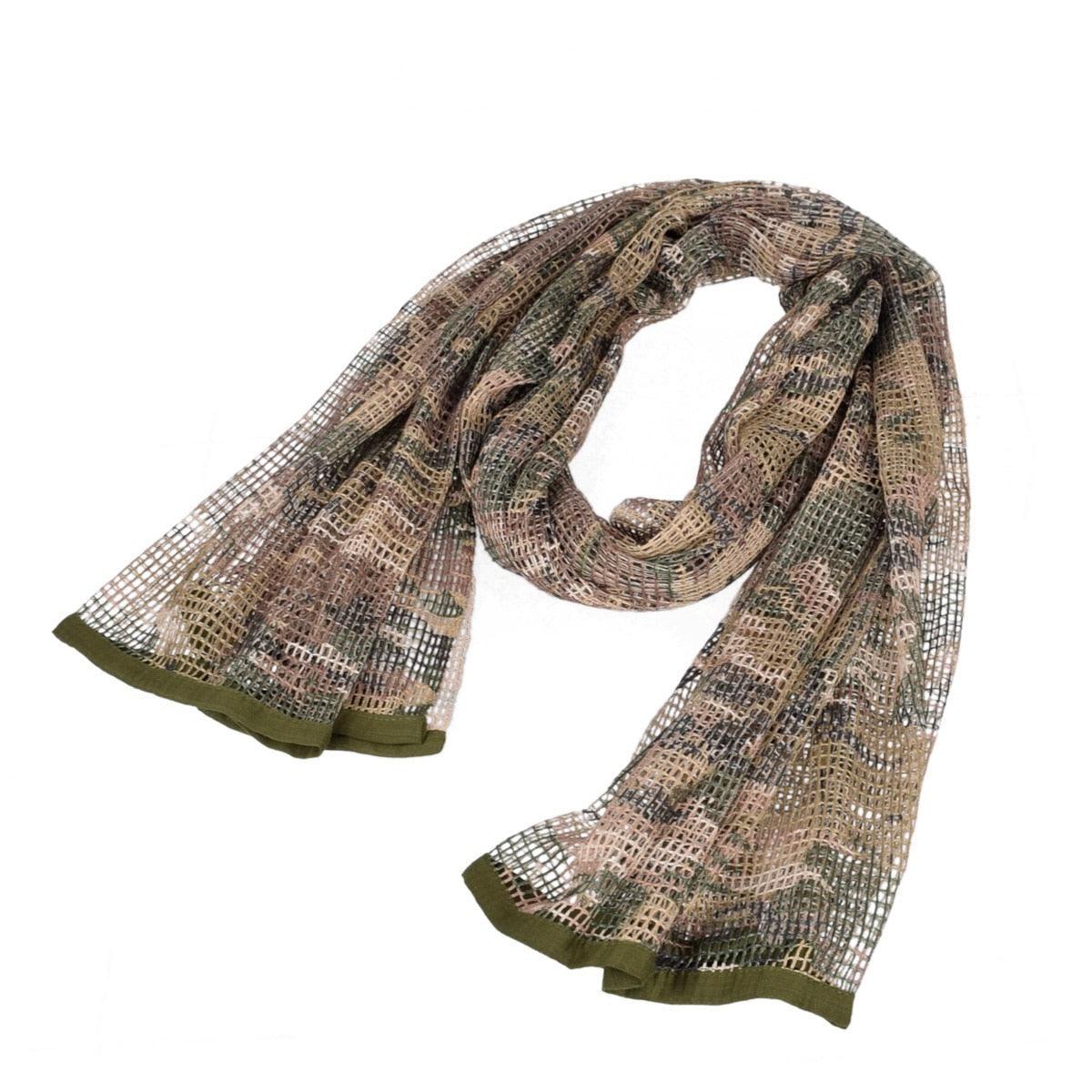 Echarpe Filet barracuda filet tour de cou camouflage respirant echarpe maille MC Multicam camo polyester coton accessoire Airsoft Veil Sniper